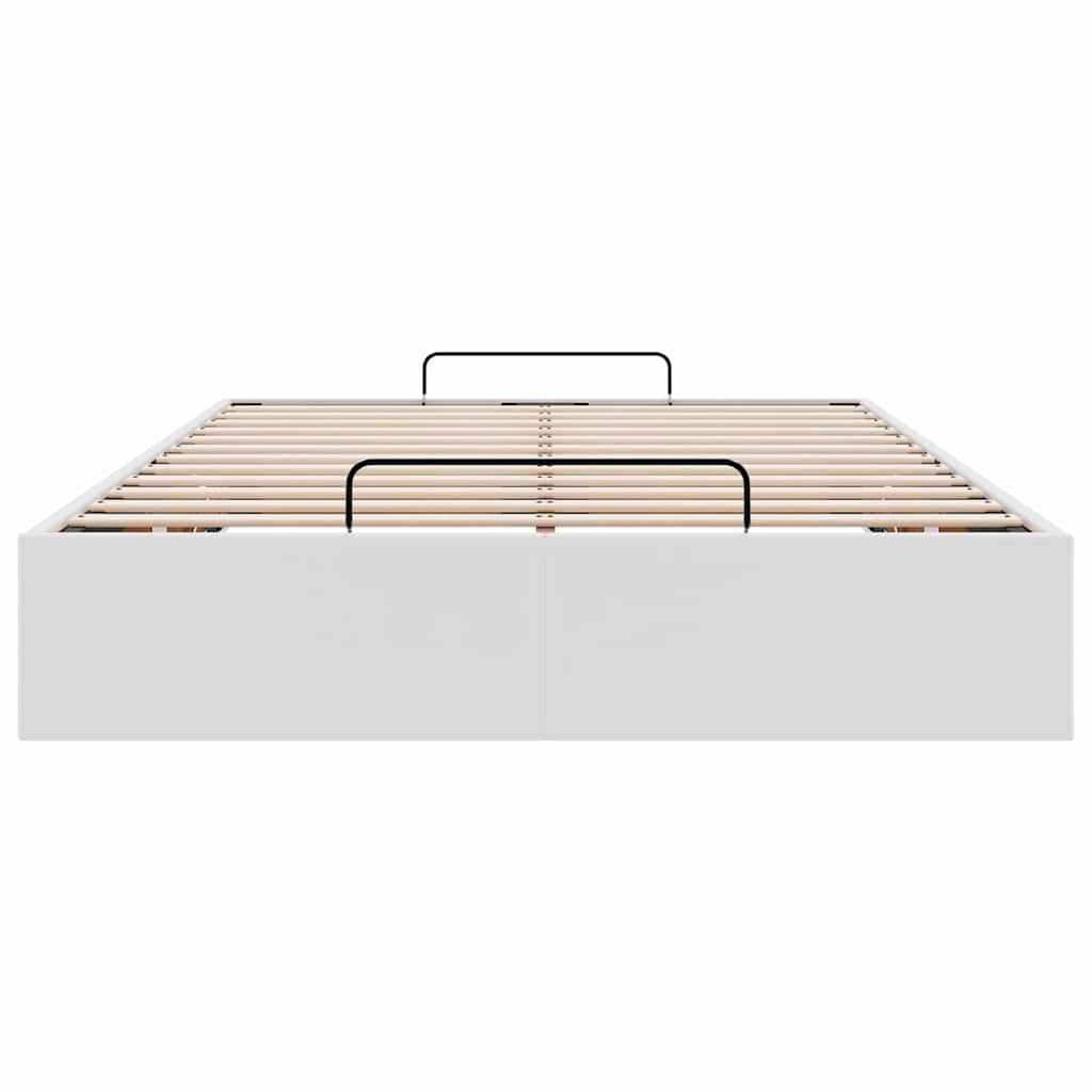 Cadre de lit ottoman sans matelas blanc 120x200 cm similicuir - XIOS