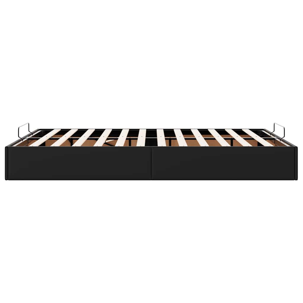 Cadre de lit ottoman sans matelas noir 140x190 cm similicuir - XIOS