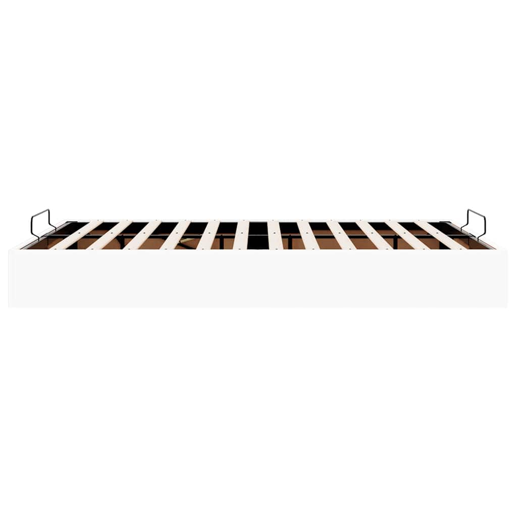 Cadre de lit ottoman sans matelas blanc 140x190 cm similicuir - XIOS