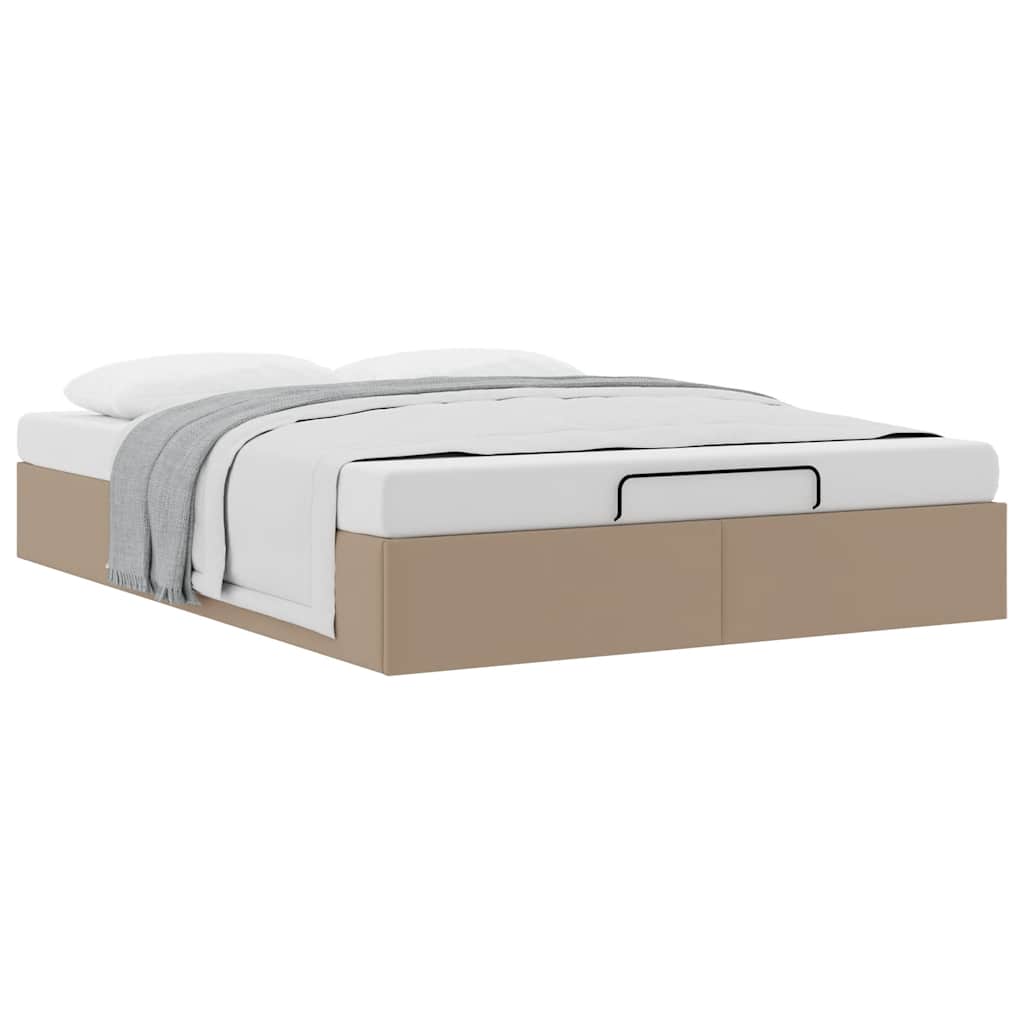Cadre de lit ottoman sans matelas cappuccino 140x190 cm - XIOS