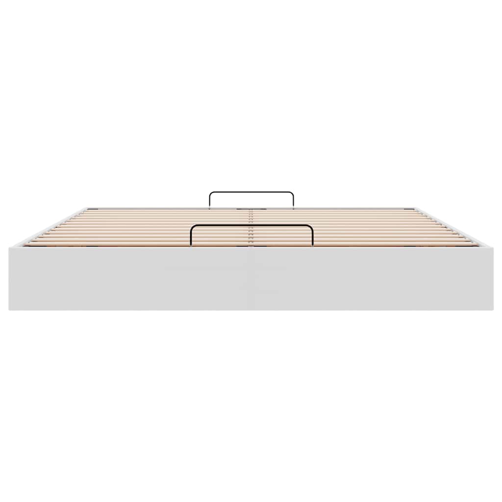 Cadre de lit ottoman sans matelas blanc 160x200 cm similicuir - XIOS