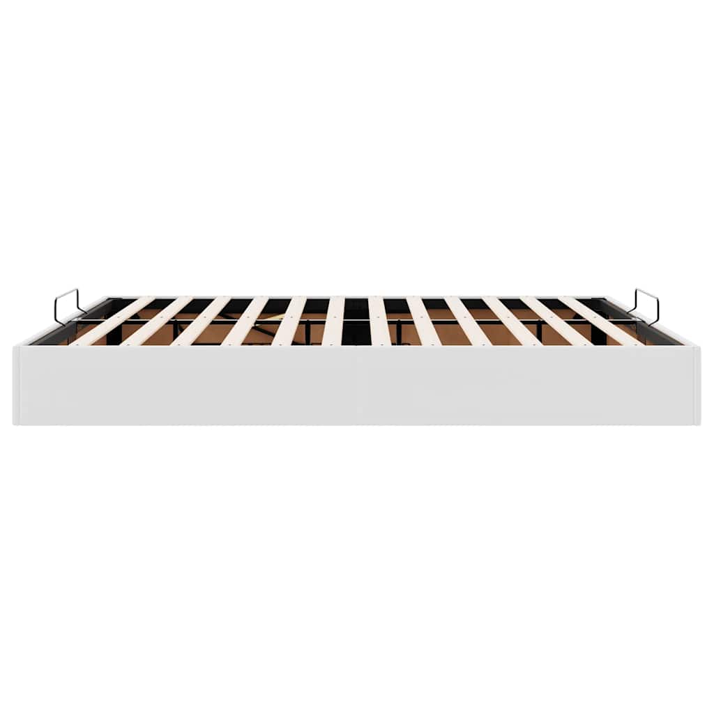 Cadre de lit ottoman sans matelas blanc 160x200 cm similicuir - XIOS