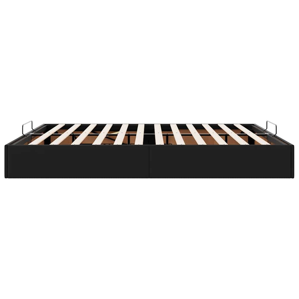 Cadre de lit ottoman sans matelas noir 180x200 cm similicuir - XIOS