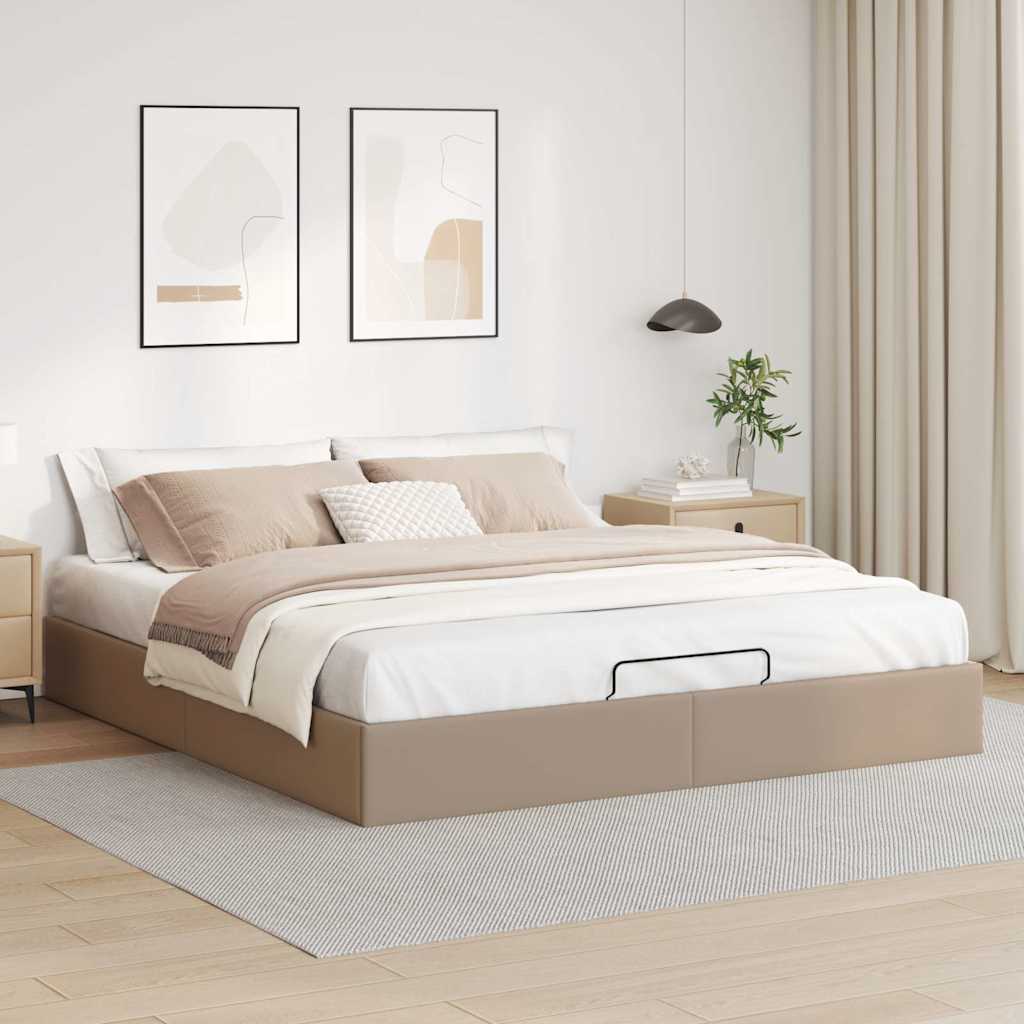 Cadre de lit ottoman sans matelas cappuccino 180x200 cm - XIOS