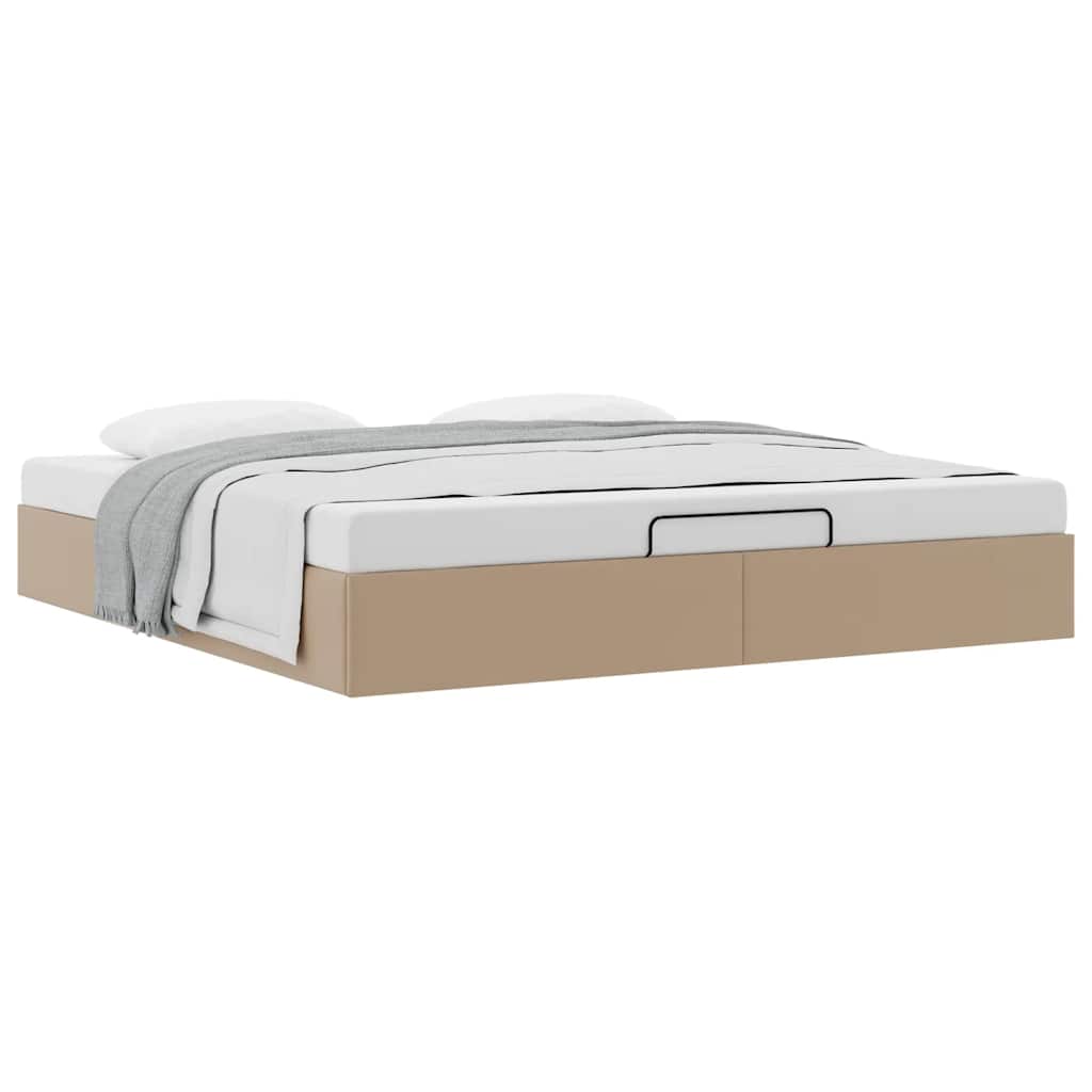 Cadre de lit ottoman sans matelas cappuccino 200x200 cm - XIOS