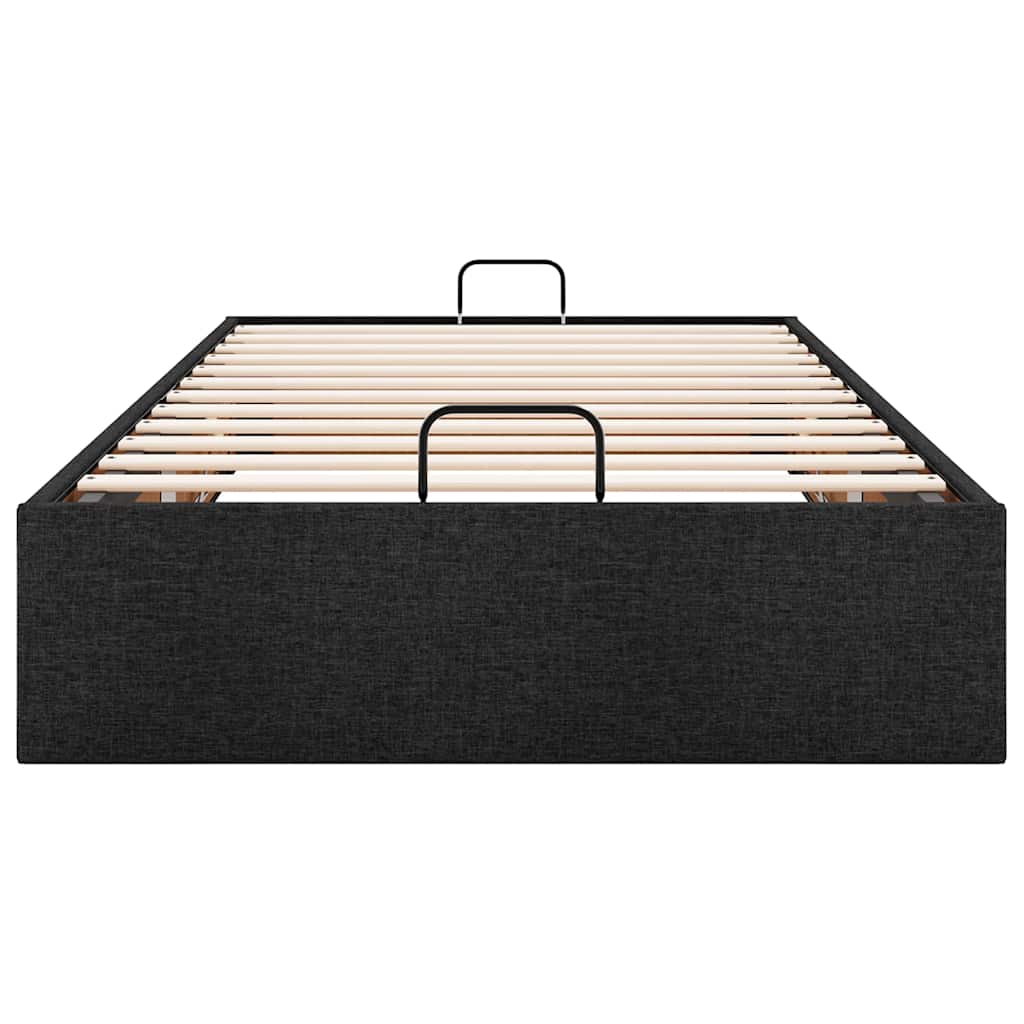 Cadre de lit ottoman sans matelas noir 80x200 cm tissu - XIOS