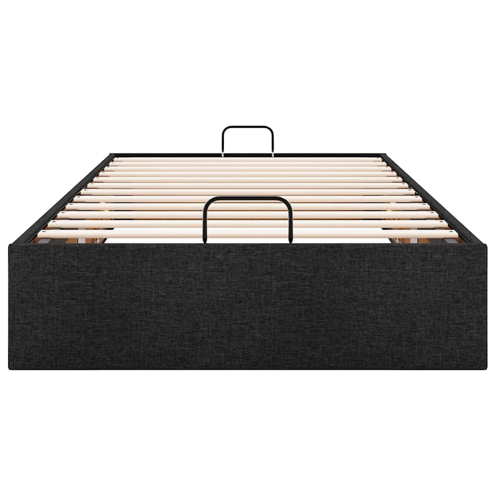Cadre de lit ottoman sans matelas noir 90x200 cm tissu - XIOS