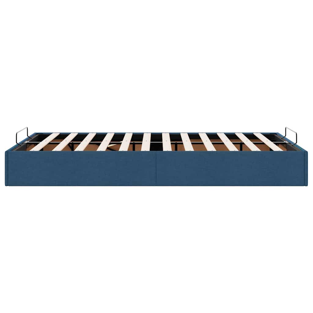 Cadre de lit ottoman sans matelas bleu 120x200 cm tissu - XIOS