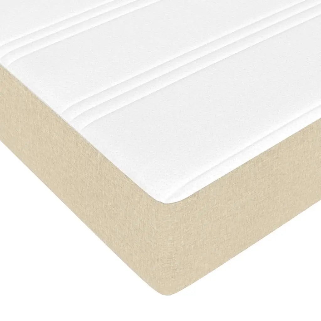 Cadre de lit ottoman avec matelas crème 100x200cm tissu - XIOS