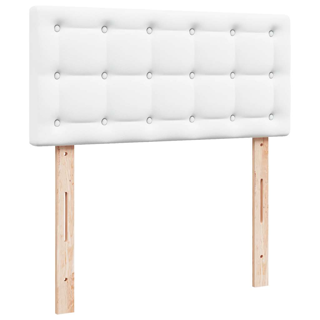 Lit ottoman avec matelas blanc 80x200 cm similicuir - XIOS