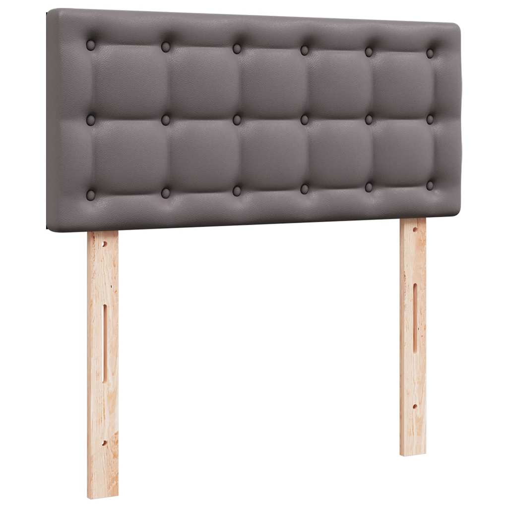 Lit ottoman avec matelas gris 100x200 cm similicuir - XIOS