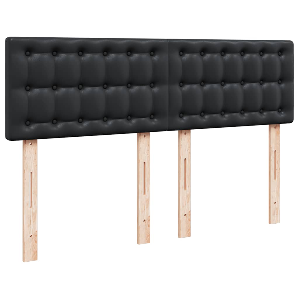 Cadre de lit ottoman avec matelas noir 140x200 cm similicuir - XIOS
