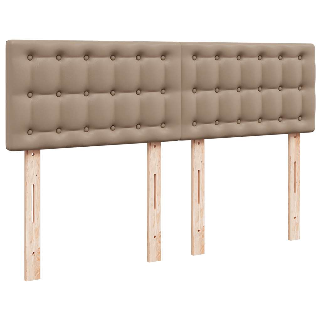 Cadre de lit ottoman et matelas cappuccino 140x200cm similicuir - XIOS