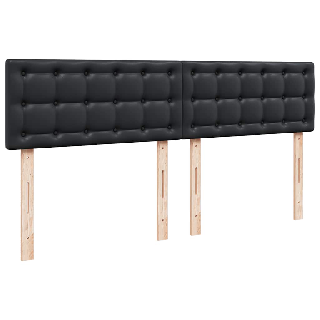 Cadre de lit ottoman avec matelas noir 160x200 cm similicuir - XIOS
