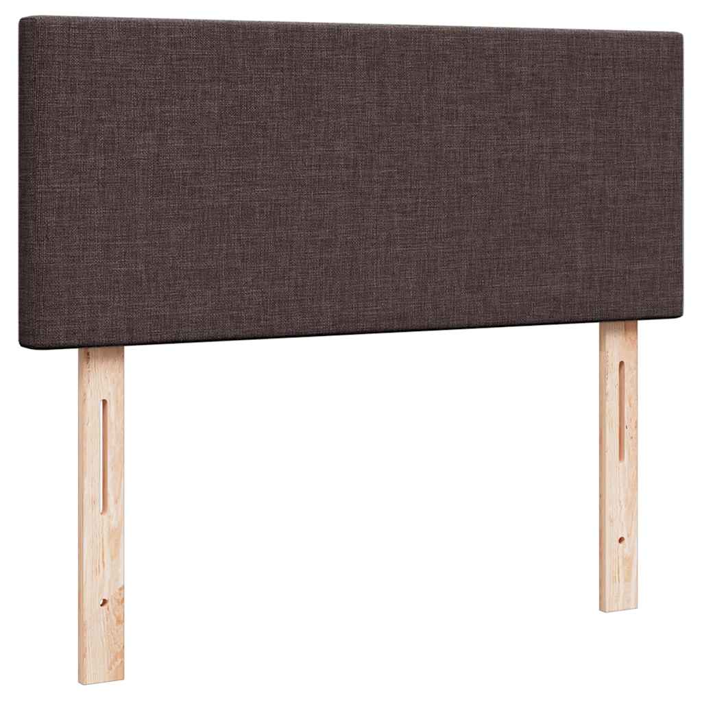 Cadre de lit ottoman avec matelas marron foncé 120x190 cm tissu - XIOS