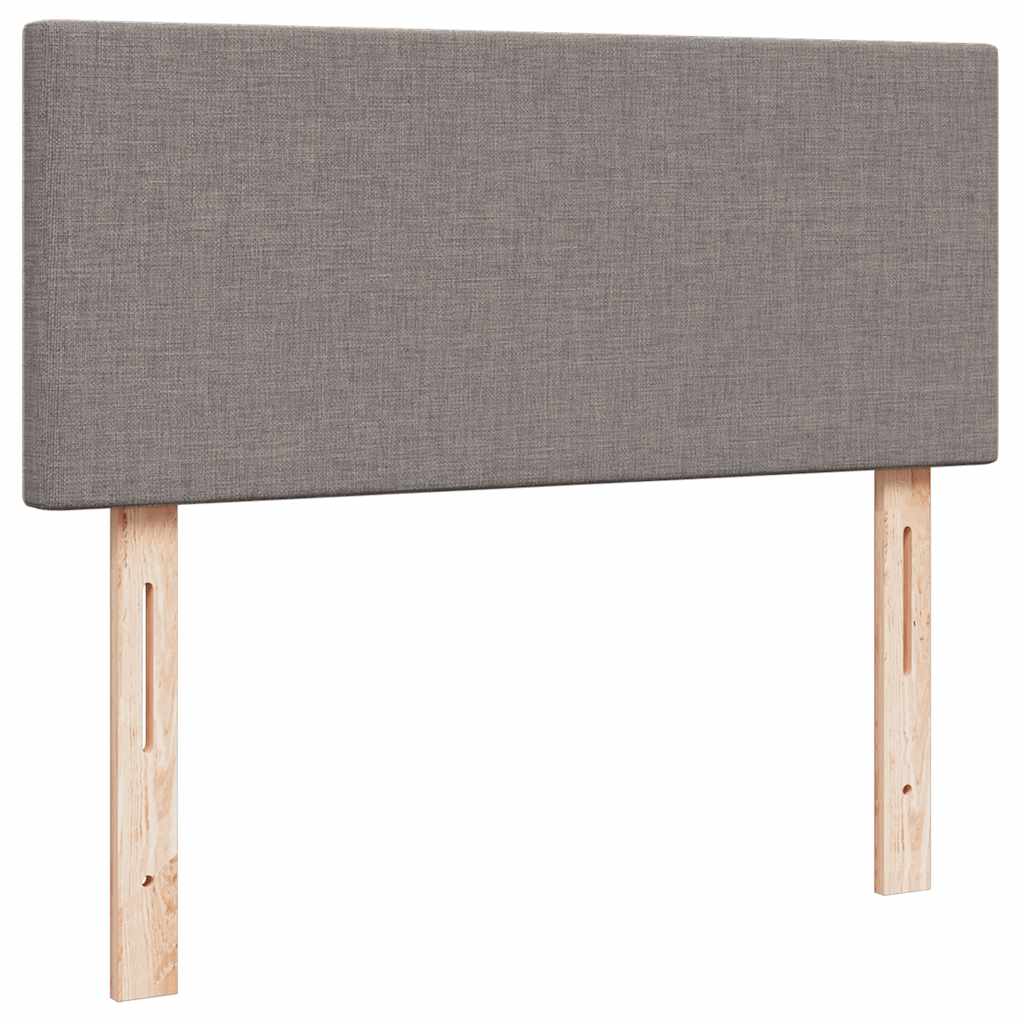 Cadre de lit ottoman avec matelas taupe 120x190 cm tissu