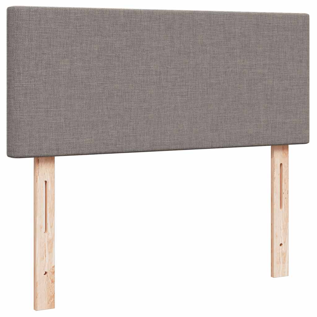 Cadre de lit ottoman avec matelas taupe 120x200 cm tissu
