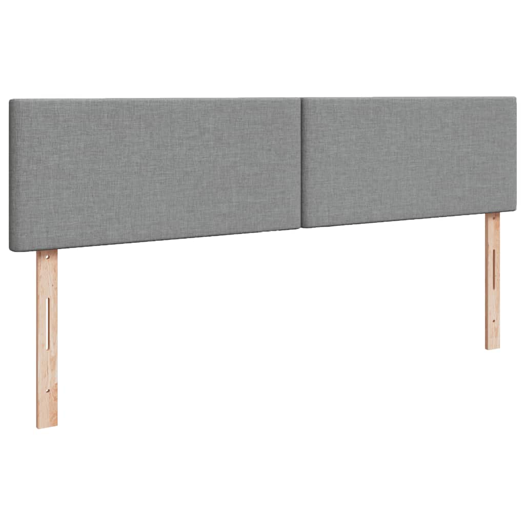 Lit ottoman avec matelas gris clair 160x200 cm tissu