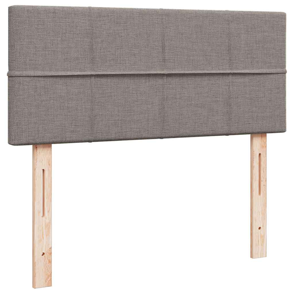 Cadre de lit ottoman avec matelas taupe 120x200 cm tissu