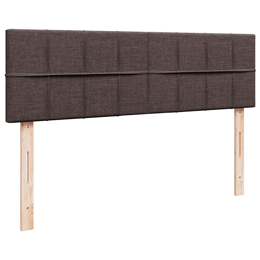 Lit ottoman avec matelas marron foncé 140x190 cm tissu - XIOS