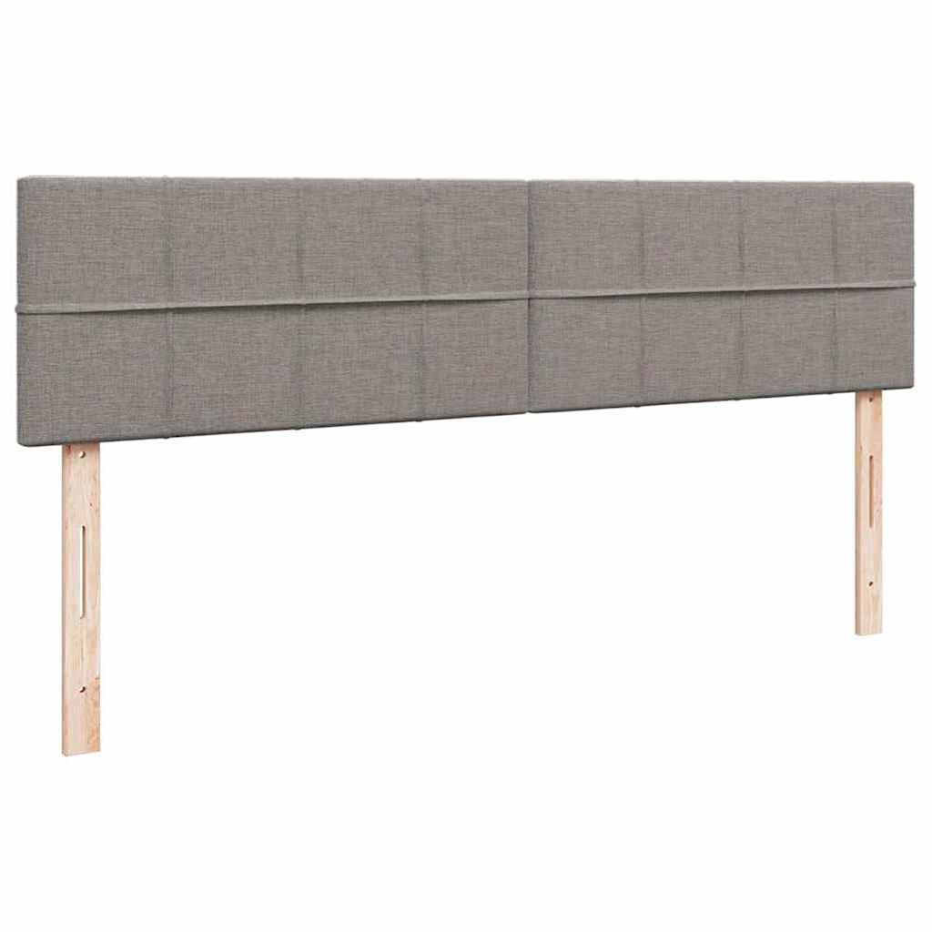 Cadre de lit ottoman avec matelas taupe 180x200 cm tissu - XIOS