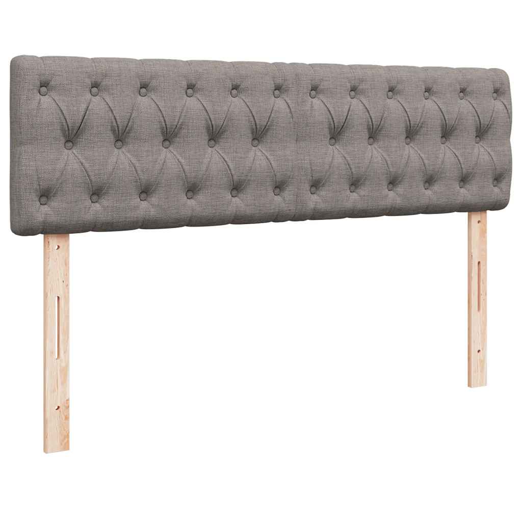 Lit ottoman avec matelas taupe 140x190 cm tissu - XIOS