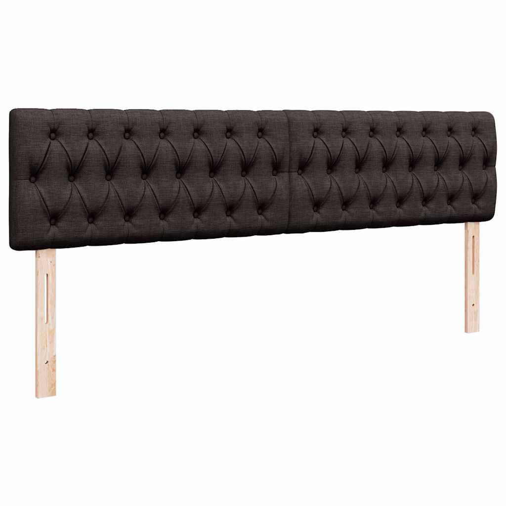 Cadre de lit ottoman avec matelas marron foncé 160x200 cm tissu - XIOS