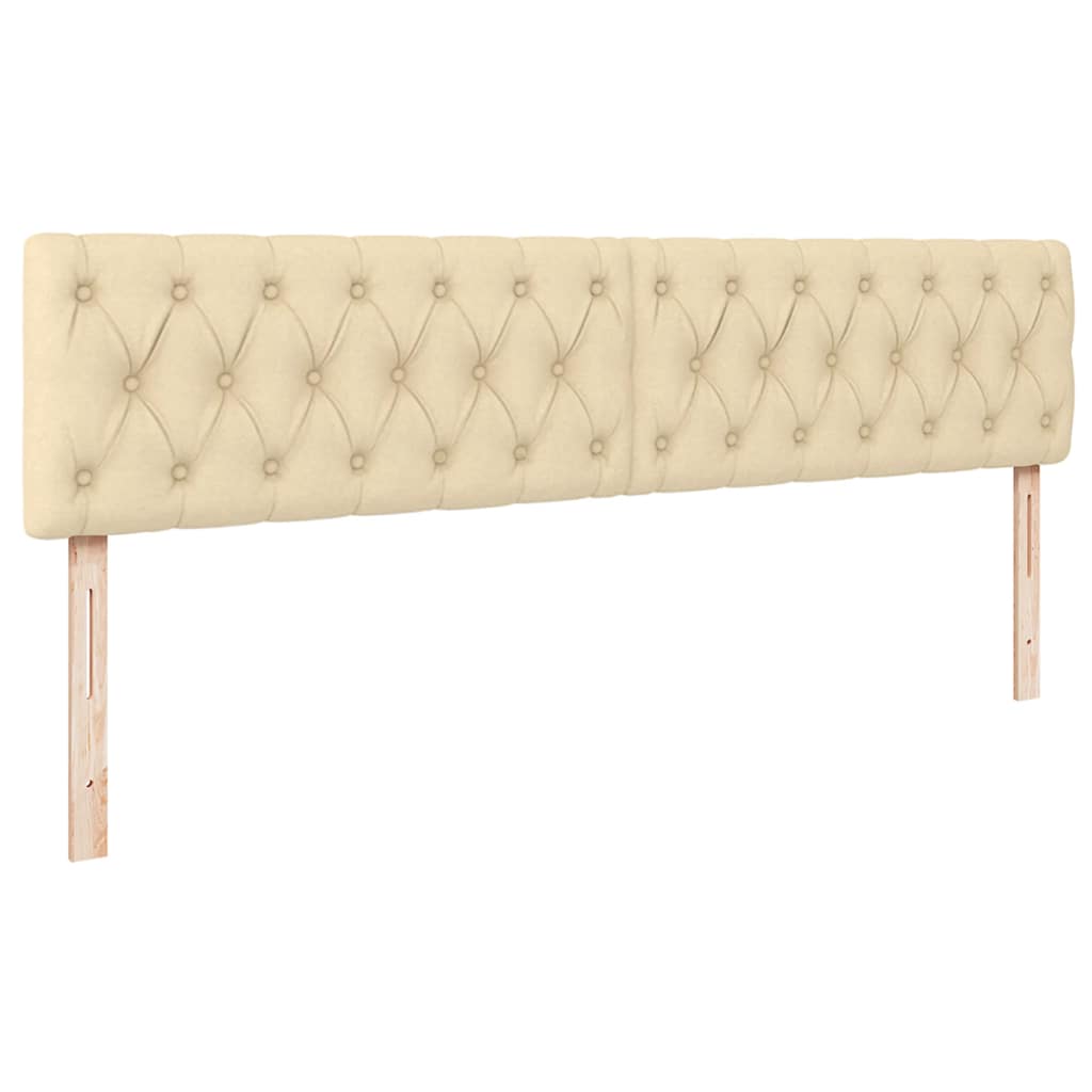 Cadre de lit ottoman avec matelas crème 200x200 cm tissu - XIOS