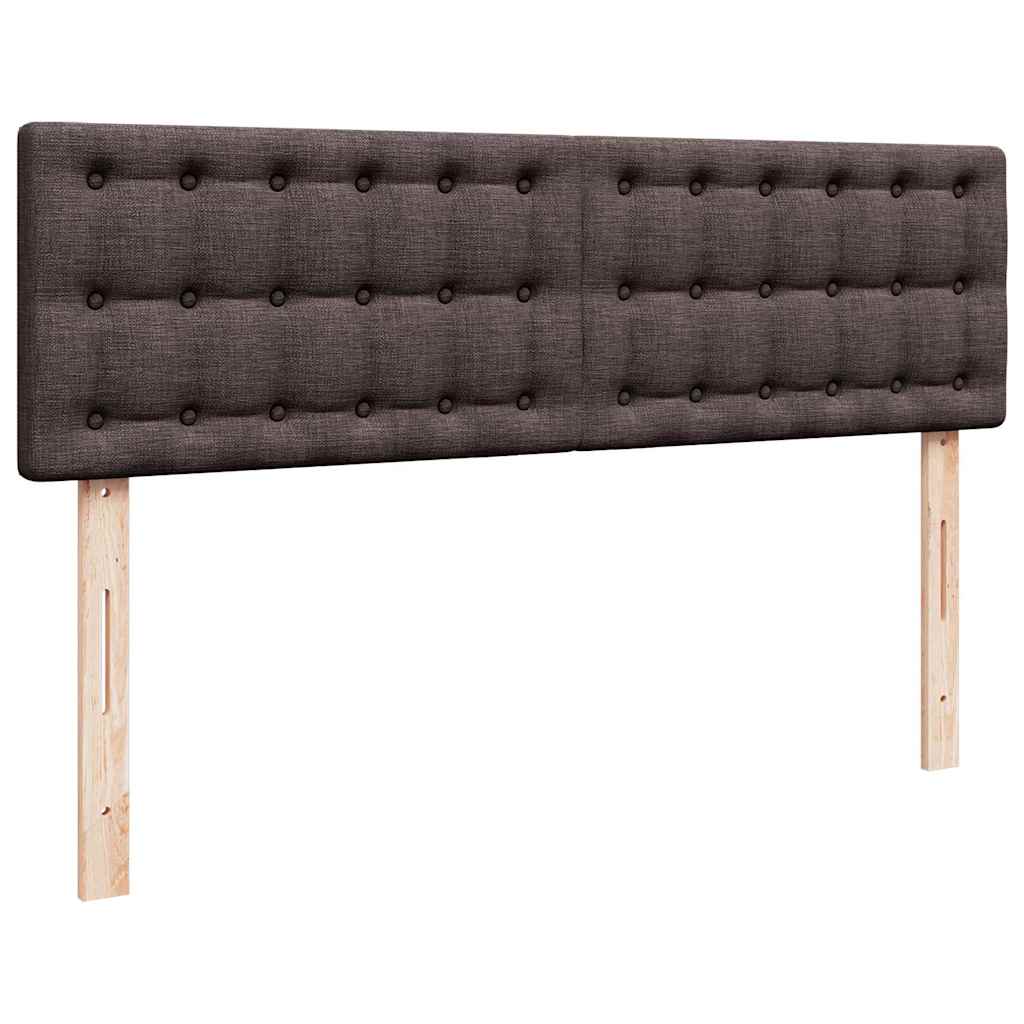 Lit ottoman avec matelas marron foncé 140x190 cm tissu - XIOS