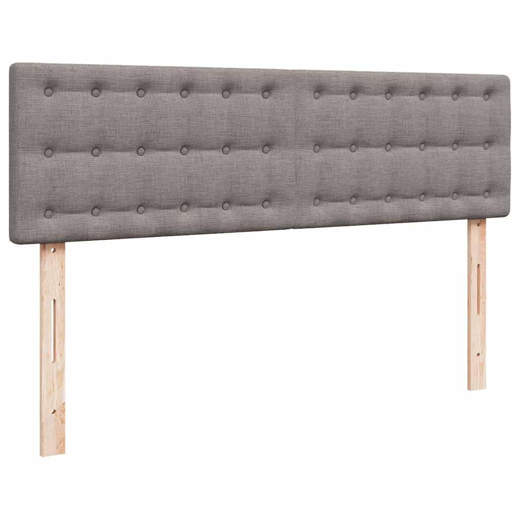 Lit ottoman avec matelas taupe 140x190 cm tissu - XIOS