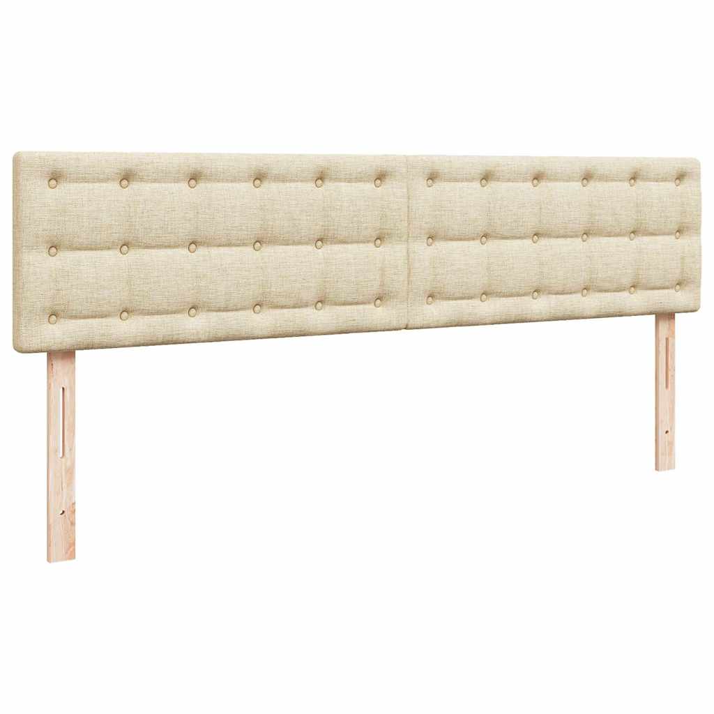 Cadre de lit ottoman avec matelas crème 160x200 cm tissu - XIOS
