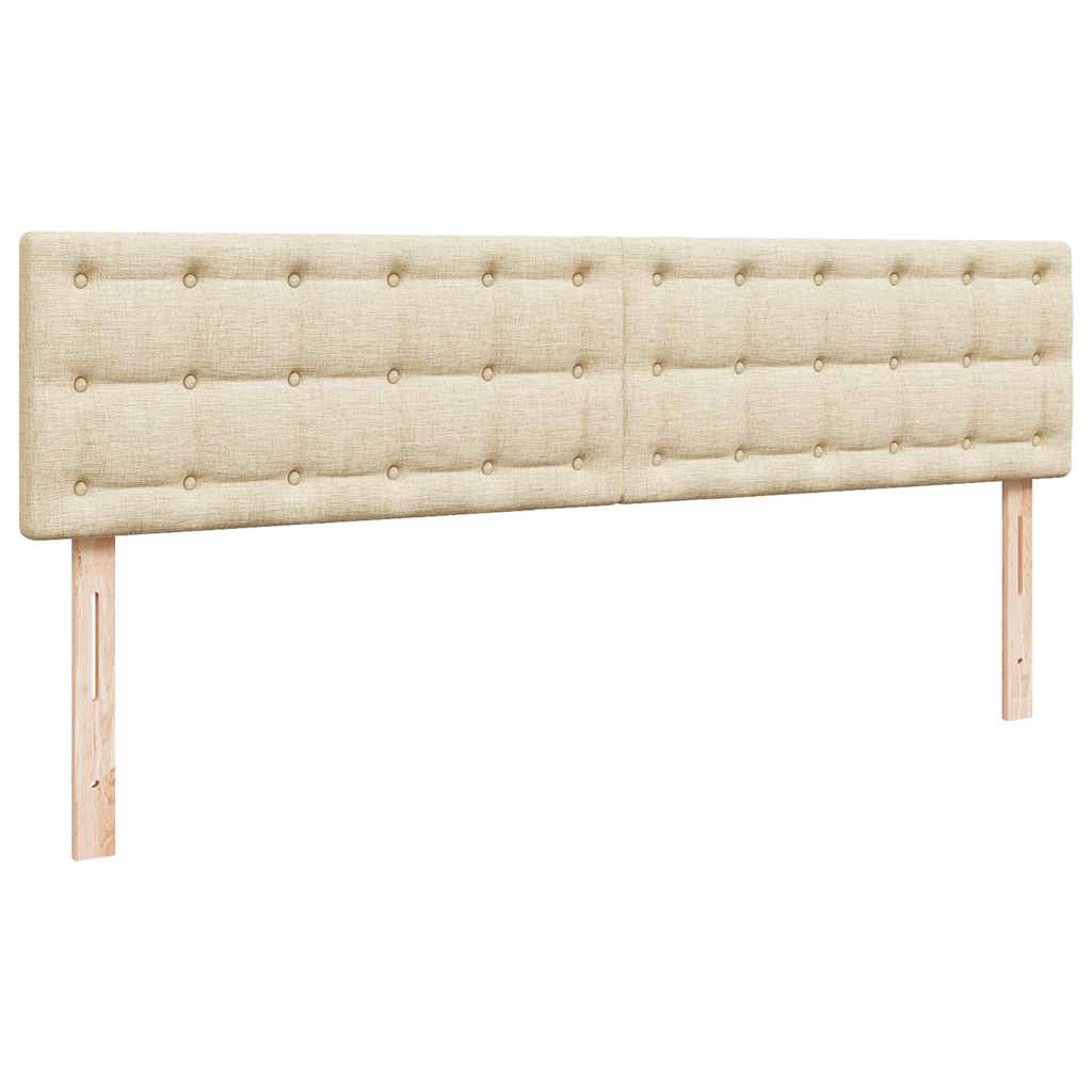 Cadre de lit ottoman avec matelas crème 180x200 cm tissu - XIOS