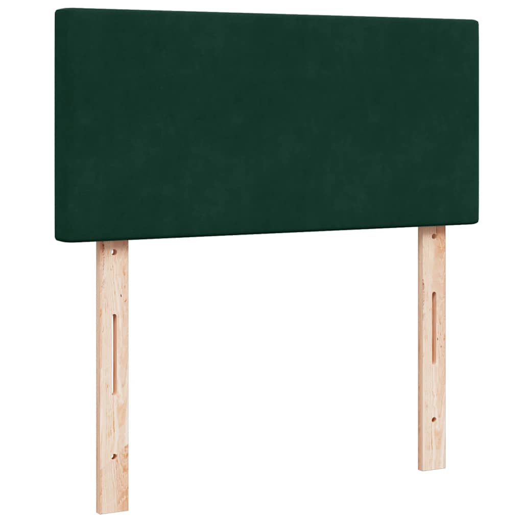 Lit ottoman avec matelas vert foncé 120x190 cm velours - XIOS