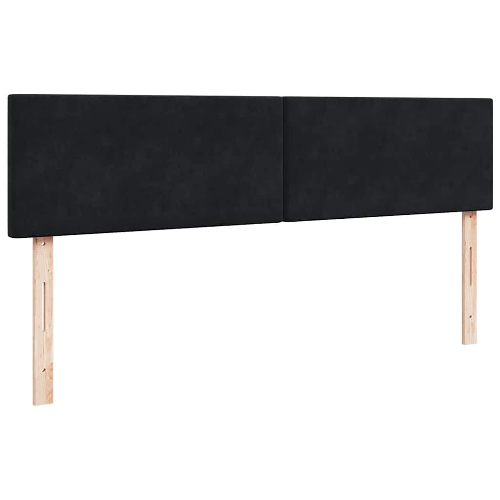 Cadre de lit ottoman avec matelas noir 160x200 cm velours - XIOS