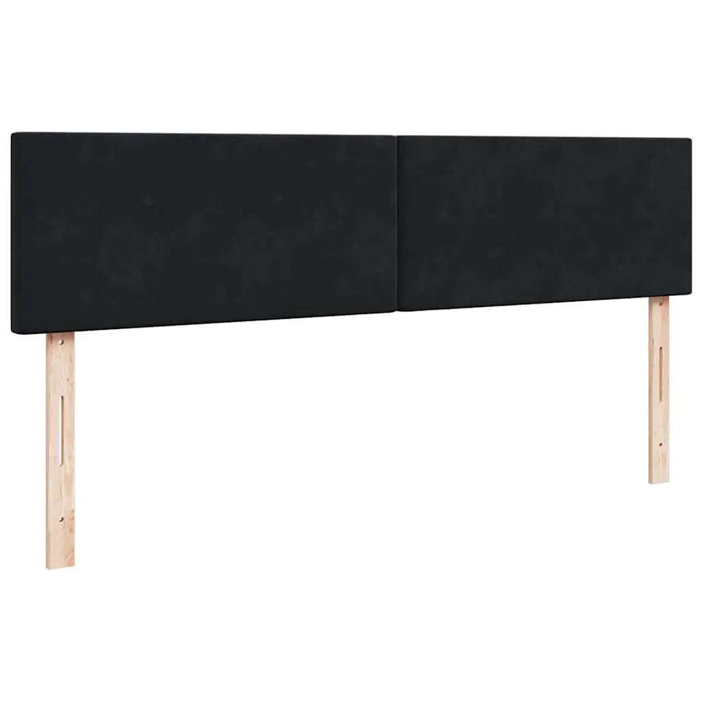 Cadre de lit ottoman avec matelas noir 160x200 cm velours - XIOS
