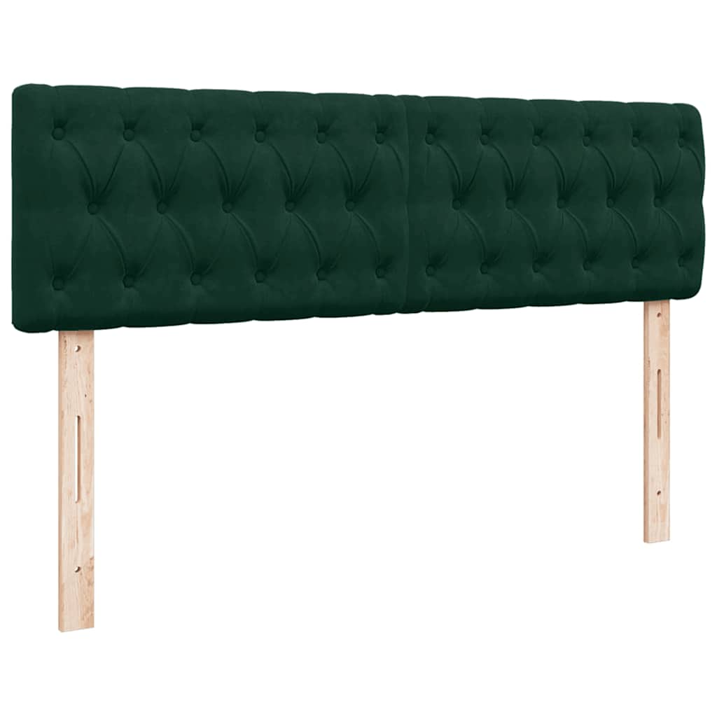 Cadre de lit ottoman avec matelas vert foncé 140x200 cm velours - XIOS