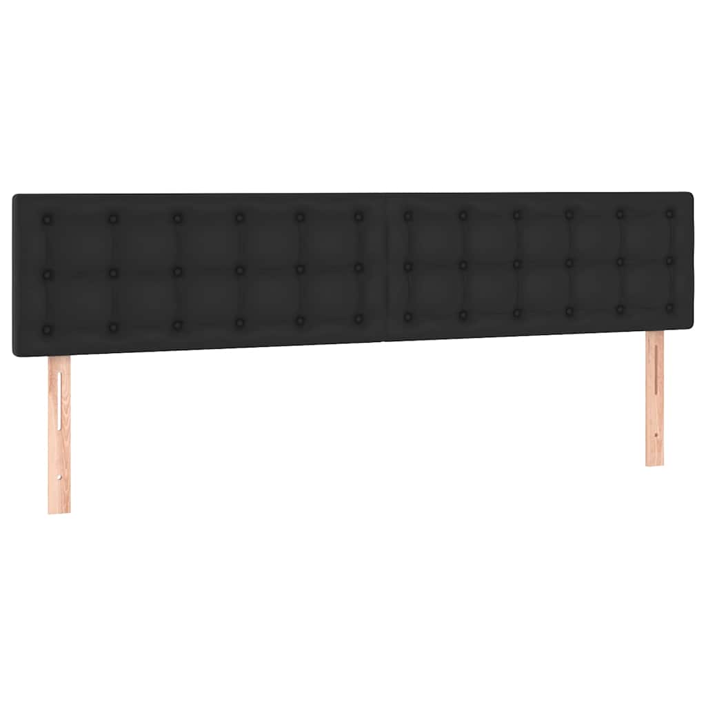 Cadre de lit ottoman avec matelas noir 200x200 cm similicuir - XIOS