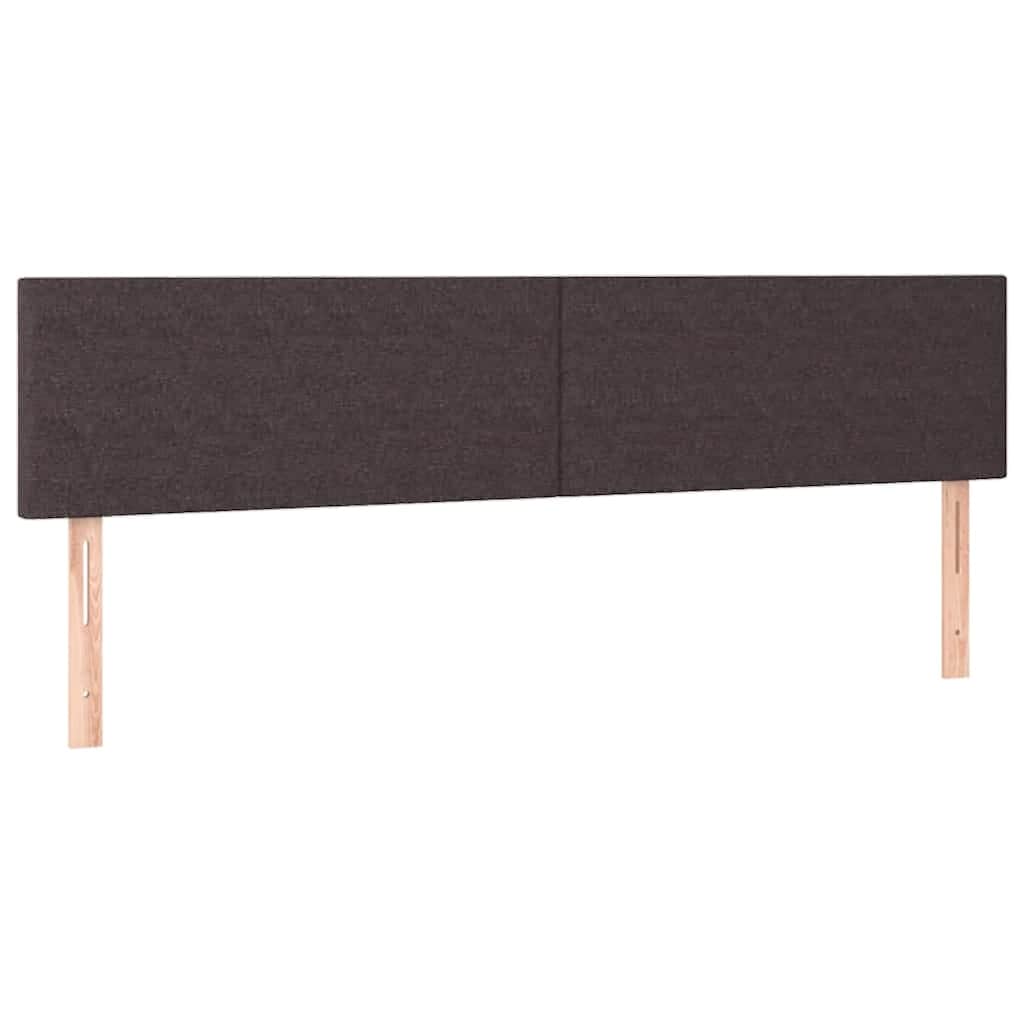 Cadre de lit ottoman avec matelas marron foncé 180x200 cm tissu - XIOS