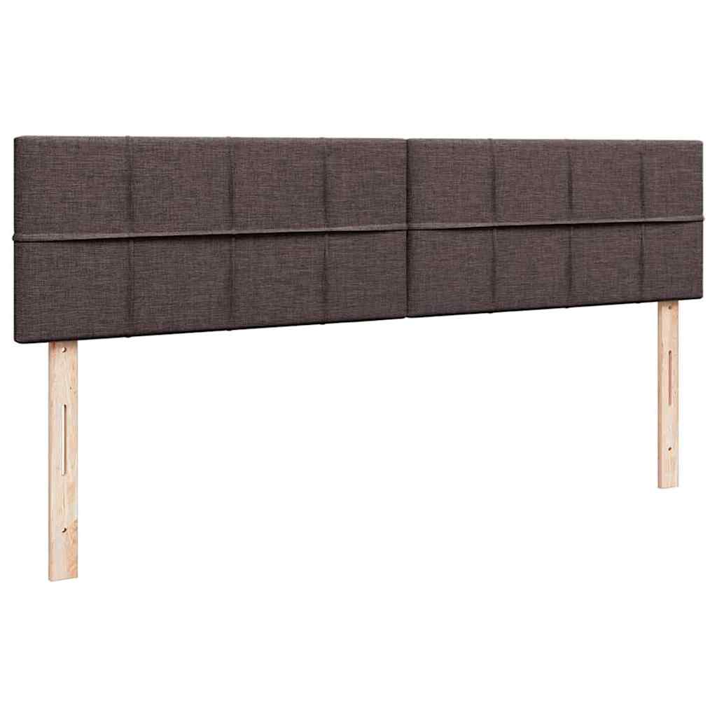 Cadre de lit ottoman avec matelas marron foncé 180x200 cm tissu - XIOS
