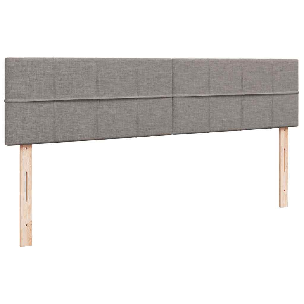 Cadre de lit ottoman avec matelas taupe 180x200 cm tissu - XIOS