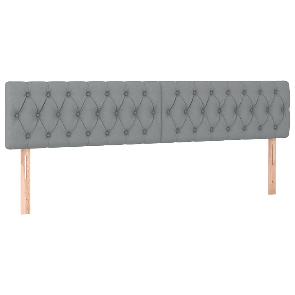 Cadre de lit ottoman et matelas gris clair 180x200cm tissu - XIOS