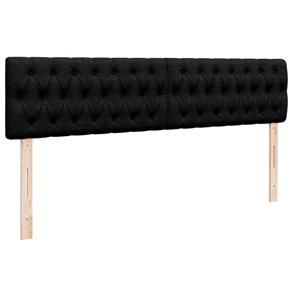 Cadre de lit ottoman avec matelas noir 180x200cm tissu - XIOS