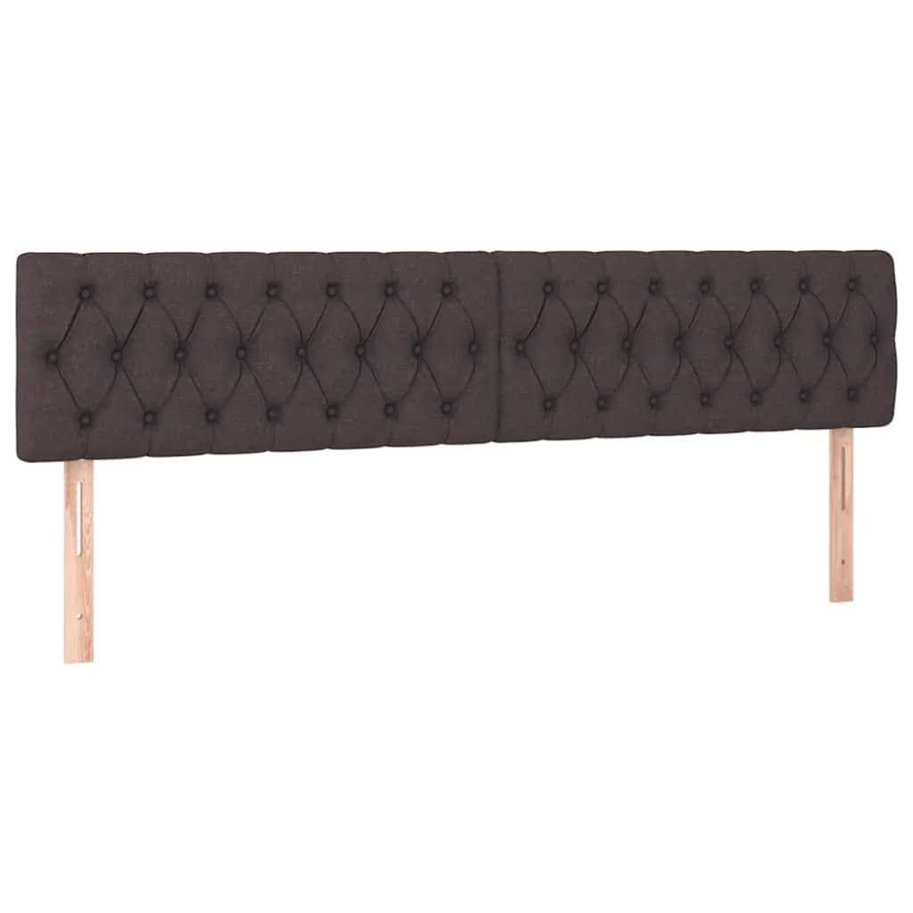 Cadre de lit ottoman avec matelas marron foncé 180x200 cm tissu - XIOS