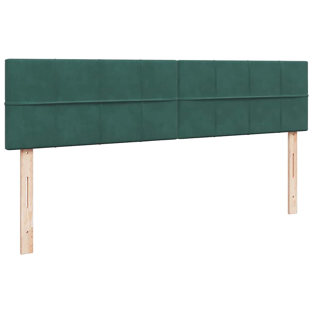 Cadre de lit ottoman avec matelas vert foncé 160x200 cm velours - XIOS