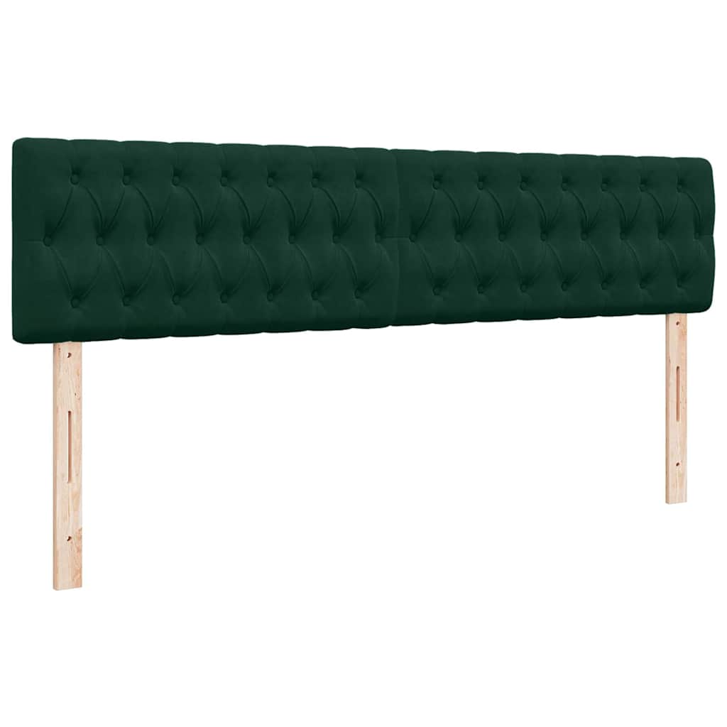 Cadre de lit ottoman avec matelas vert foncé 180x200cm velours - XIOS