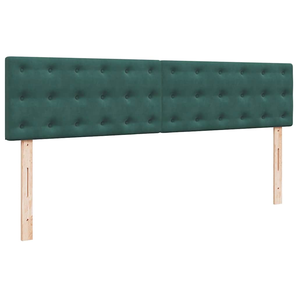 Cadre de lit ottoman avec matelas vert foncé 180x200cm velours - XIOS