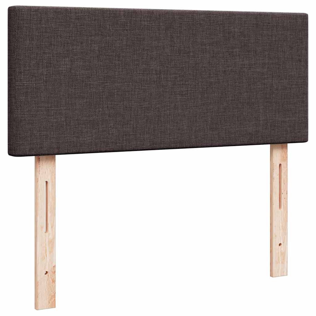 Cadre de lit ottoman avec matelas marron foncé 120x190 cm tissu - XIOS