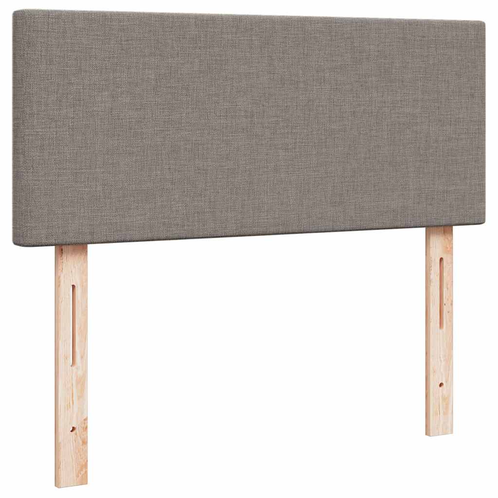 Lit ottoman avec matelas et LED Taupe 120x190 cm tissu - XIOS