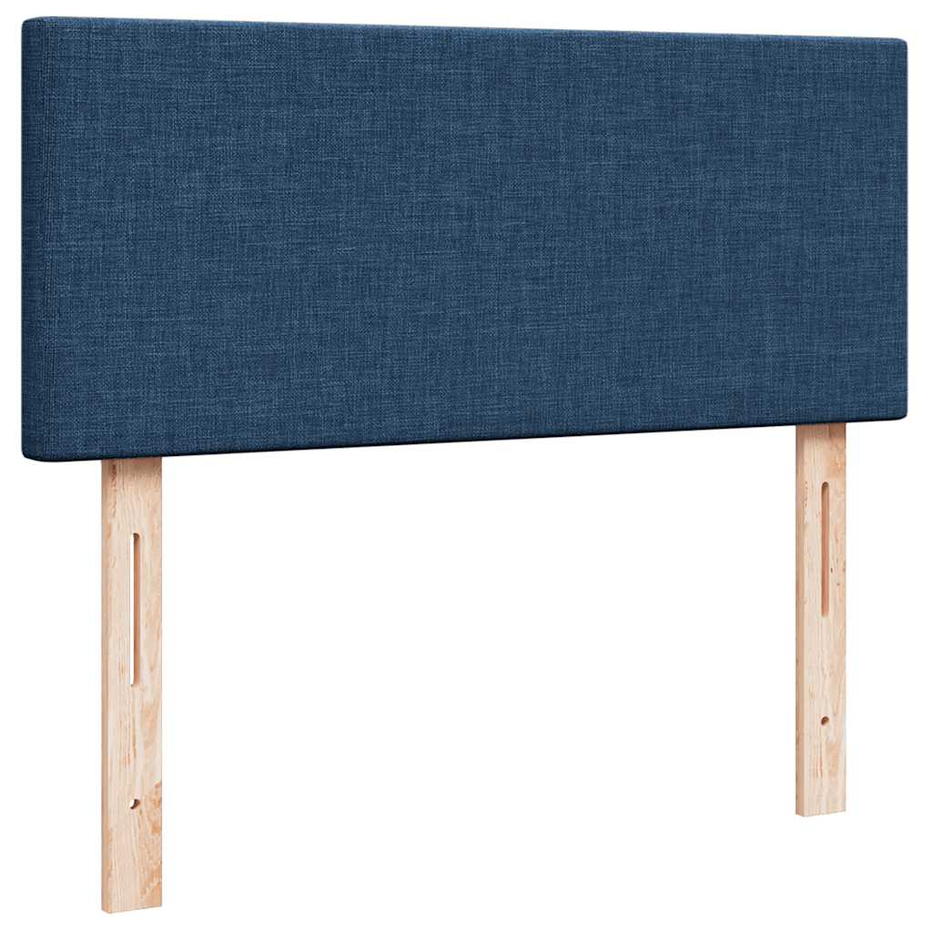 Lit ottoman avec matelas et LED bleu 120x190 cm tissu