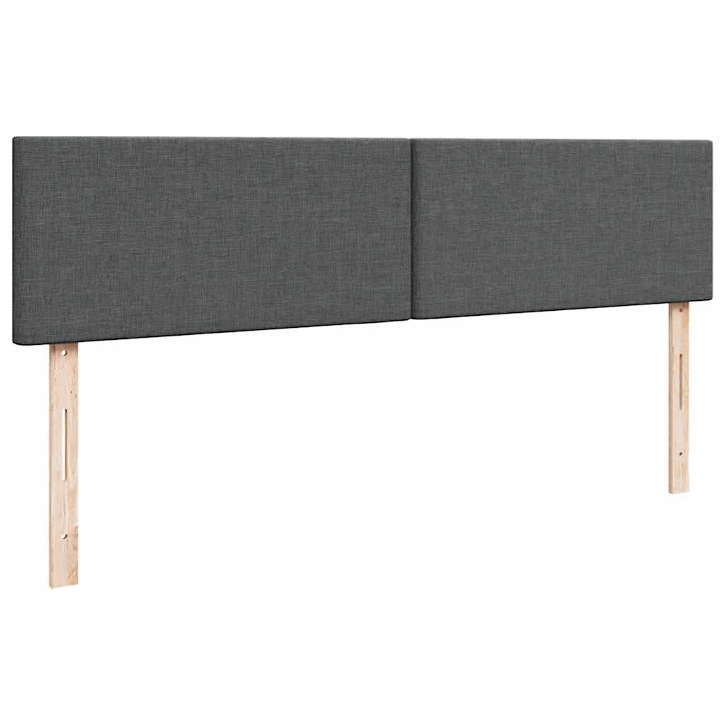 Lit ottoman avec matelas et LED Gris foncé 180x200 cm tissu - XIOS